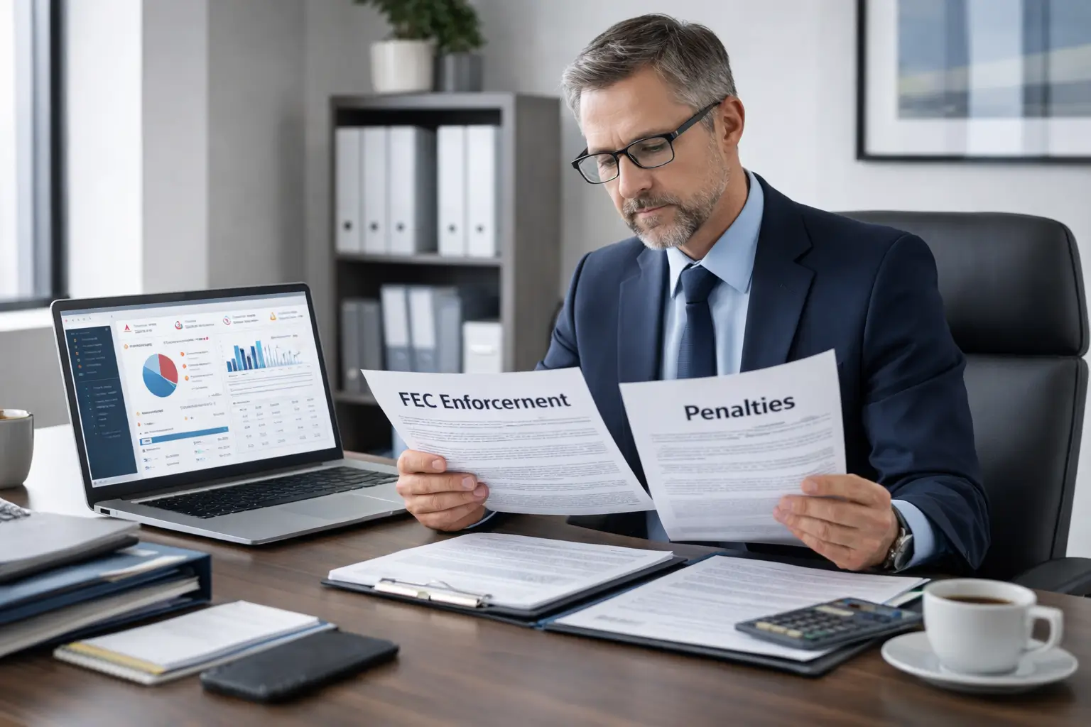 FEC fines and penalties reviewed during PAC compliance enforcement process